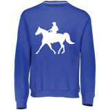 Missouri Fox Trotter WITH MALE RIDER WHITE 998HBB Youth Dri-Power Fleece Crewneck Sweatshirt