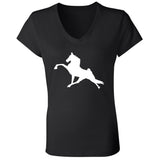 Tennessee Walking Horse Performance (WHITE) B6005 Ladies' Jersey V-Neck T-Shirt
