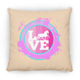 TWH PLEASURE BLEACH SPLATTER PINK TEAL ZP14 Small Square Pillow
