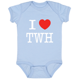 I LOVE TWH WHITE 4424 Infant Fine Jersey Bodysuit