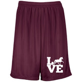 Love (TWH Pleasure) 1844 Moisture-Wicking 9 inch Inseam Mesh Shorts
