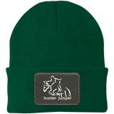 HUNTER JUMPER BLACK LEATHER CP90 Knit Cap - Patch