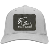 HUNTER JUMPER BLACK LEATHER CP80 Twill Cap - Patch