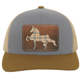 AMERICAN SADDLEBRED LEATHER PATCH (BURBURY) 104C Trucker Snap Back - Patch