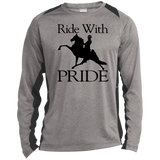 Ride With Pride ST361LS Long Sleeve Heather Colorblock Performance Tee