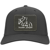 HUNTER JUMPER BLACK LEATHER CP80 Twill Cap - Patch