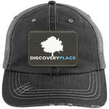 DISCOVERY PLACE RECTANGLE PATCH 6990 Distressed Unstructured Trucker Cap - Patch