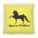 American Saddlebred 2 (black) ZP16 Medium Square Pillow