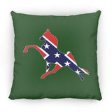 Rebel on the Rail Tennessee Walking Horse Performance ZP16 Medium Square Pillow