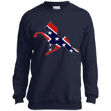 Rebel on the Rail Tennessee Walking Horse Performance PC90Y Youth Crewneck Sweatshirt