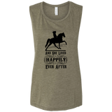 HAPPILY EVER AFTER (TWH Pleasure) Blk B8803 Ladies' Flowy Muscle Tank