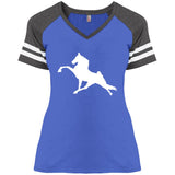 Tennessee Walking Horse Performance (WHITE) DM476 Ladies' Game V-Neck T-Shirt
