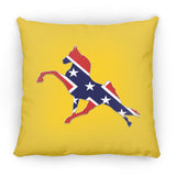 Rebel on the Rail Tennessee Walking Horse Performance ZP16 Medium Square Pillow