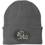 HUNTER JUMPER BLACK LEATHER CP90 Knit Cap - Patch