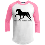Tennessee Walker (black) 4HORSE YT200 Youth 3/4 Raglan Sleeve Shirt