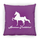 AMERICAN SADDLEBRED (DESIGN 1) WHITE 4HORSE PILLOWS THREE SIZES