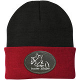 HUNTER JUMPER BLACK LEATHER CP90 Knit Cap - Patch