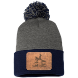 TURNIN AND BURNIN ON LEATHER SP15 Pom Pom Knit Cap - Patch