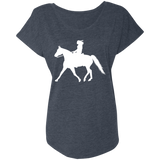 Missouri Fox Trotter LADY FINAL ART WHITE NL6760 Ladies' Triblend Dolman Sleeve