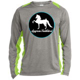 American Saddlebred ST361LS Long Sleeve Heather Colorblock Performance Tee