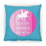 SHE LIVED HAPPILY TWH PLEASURE SHADES OF PINK ZP16 Medium Square Pillow