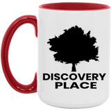 DISCOVERY PLACE LOGO 2023 DESIGN 2 ALL BLACK AM15OZ 15oz. Accent Mug