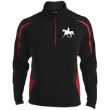 Missouri Fox Trotter WITH MALE RIDER WHITE ST851 Men's Sport Wicking Colorblock 1/2 Zip