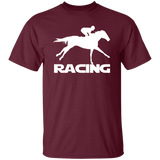 RACING (white) 4HORSE G500 5.3 oz. T-Shirt