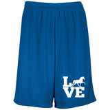 Love (TWH Pleasure) 1844 Moisture-Wicking 9 inch Inseam Mesh Shorts