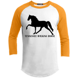 Tennessee Walker (black) 4HORSE YT200 Youth 3/4 Raglan Sleeve Shirt