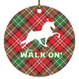 WALK ON ORNAMENT PLAID WALK ON RED PLAID ORNAMENT (4 SHAPES)