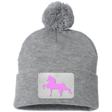 AMERICAN SADDLEBRED PINK SP15 Pom Pom Knit Cap - Patch