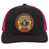 JOHN ALLAN CALLAWAY (Legends Series) Round Leather Patch 104C Trucker Snap Back - Patch