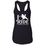 I RIDE A WALKING HORSE B (WHITE) NL1533 Ladies Ideal Racerback Tank