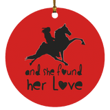 Tennessee Walking Horse  SHE FOUND HER LOVE TWH PERFORMANCE CUTTING BOARD SUBORNC Circle Ornament