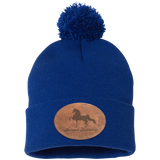AMERICAN SADDLEBRED ON LEATHER SP15 Pom Pom Knit Cap - Patch