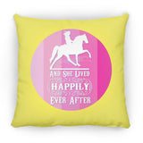 SHE LIVED HAPPILY TWH PLEASURE SHADES OF PINK ZP14 Small Square Pillow
