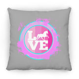 TWH PLEASURE BLEACH SPLATTER PINK TEAL ZP18 Large Square Pillow