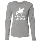 SHE FOUND HER LOVE (TWH pleasure) white art 64LTTX Ladies’ Essential Dri-Power Long Sleeve Tee