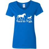 BORN TO WALK G500VL Ladies' 5.3 oz. V-Neck T-Shirt