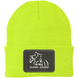 HUNTER JUMPER BLACK LEATHER CP90 Knit Cap - Patch