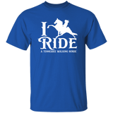 I RIDE A WALKING HORSE B (WHITE) G500 5.3 oz. T-Shirt