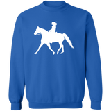 Missouri Fox Trotter LADY FINAL ART WHITE G180 Crewneck Pullover Sweatshirt