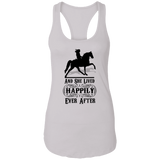 HAPPILY EVER AFTER (TWH Pleasure) Blk NL1533 Ladies Ideal Racerback Tank