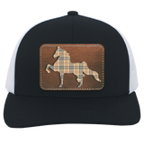AMERICAN SADDLEBRED LEATHER PATCH (BURBURY) 104C Trucker Snap Back - Patch