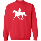 Missouri Fox Trotter WITH MALE RIDER WHITE G180 Crewneck Pullover Sweatshirt
