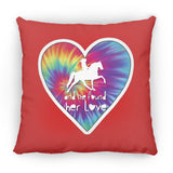 SHE FOUND HER LOVE TWH PLEASURE HEART ZP18 Large Square Pillow