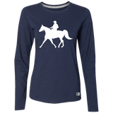 Missouri Fox Trotter WITH MALE RIDER WHITE 64LTTX Ladies’ Essential Dri-Power Long Sleeve Tee