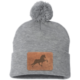 TENNESSEE WALKING HORSE PERFORMANCE LEATHER SP15 Pom Pom Knit Cap - Patch