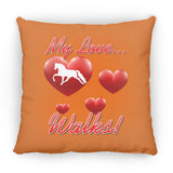 MY LOVE WALKS (Pleasure) ZP18 Large Square Pillow